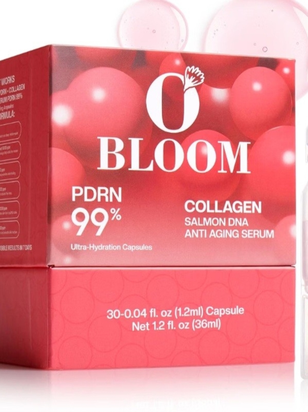 bloom Collagen Salmon DNA Anti Aging Serum - Red Pink Packaging